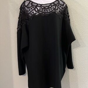 Siren Lily Black Lace Detail Blouse